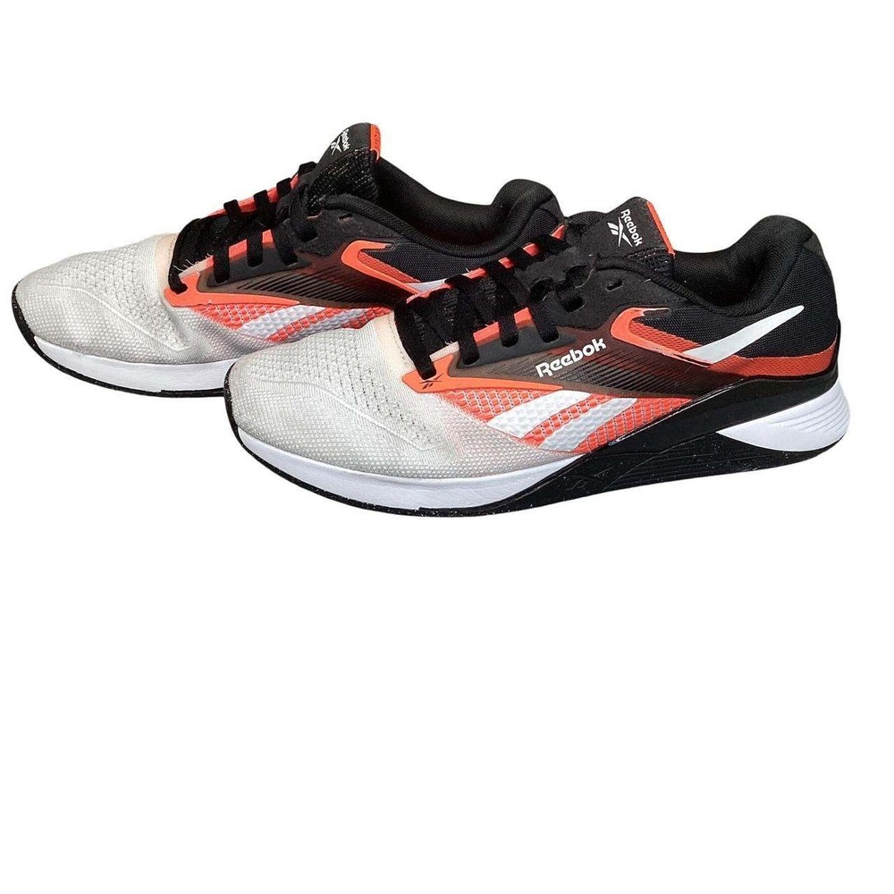 Reebok Nano X4 Training Shoes Mens 8 White Black Orange Good Crossfit Sneakers - Picture 5 of 8